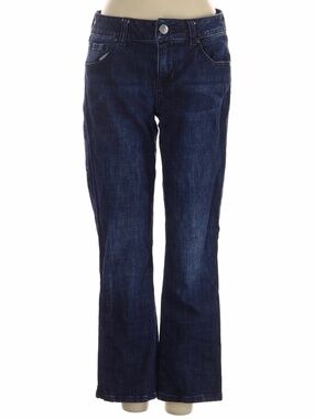 CAbi kick flare mid-rise crop blue jeans—Size 2